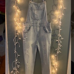 Light Wash Overalls